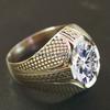 Moissanite Oval Cut Gemstone With 925 Sterling Silver Ring For Men's #B277 JL375681923159