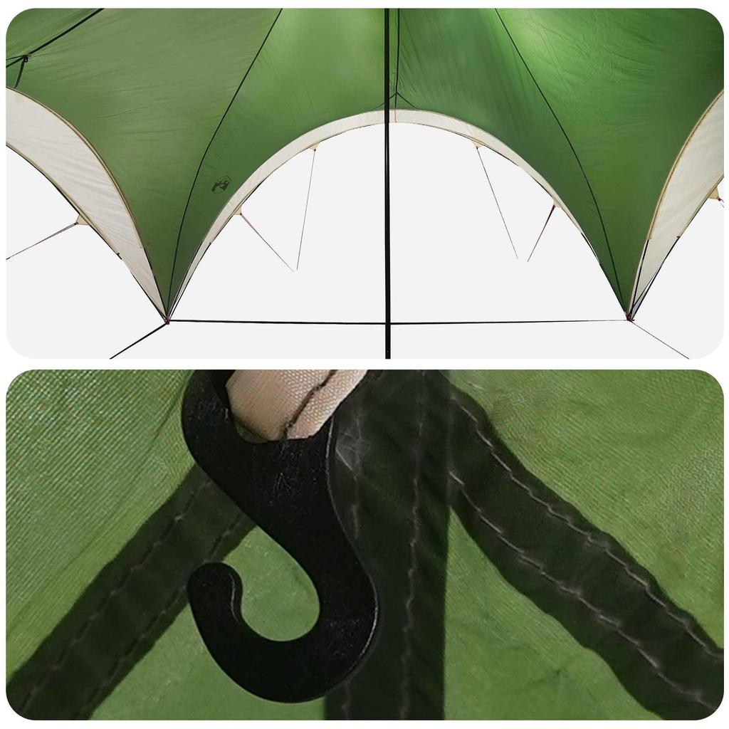 Party Tent with Roof Green 600 x 600 x 400 cm Polyester and Steel