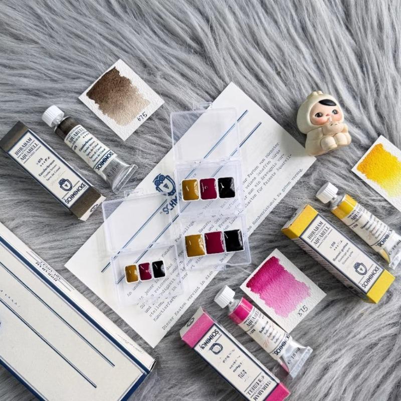 15ml 3-color Shimink Retro Series Master Watercolor Pigment Portable Art Supplies Outdoor Sketching Painting Creation Watercolor