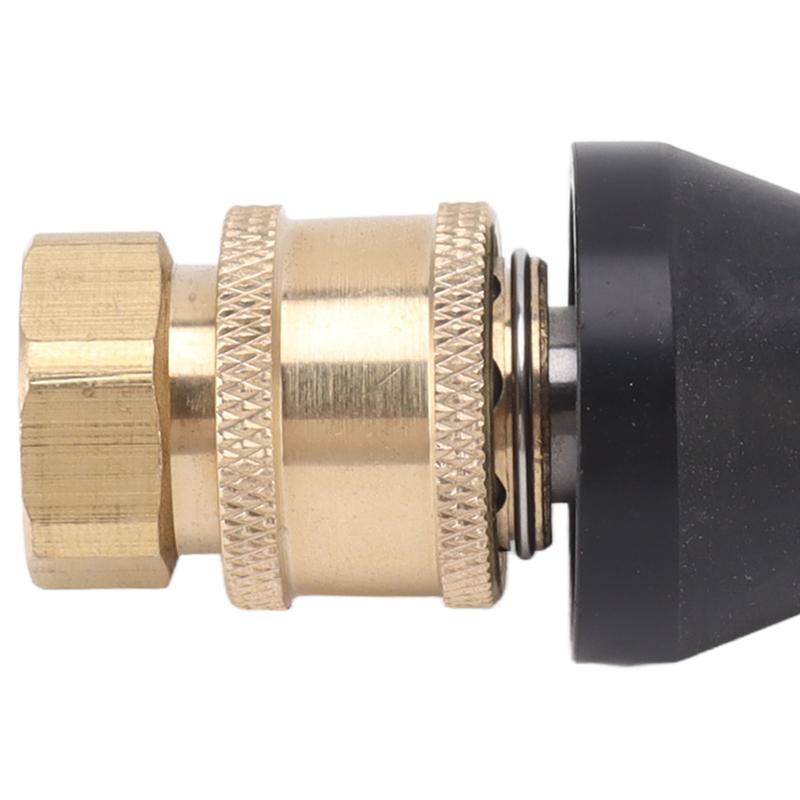 Pressure Sewer Jetter Nozzle G1/4 Sewer Pipe Cleaning Nozzle Stainless Steel Durable G3/8 Female Thread Pipe Washing Nozzle