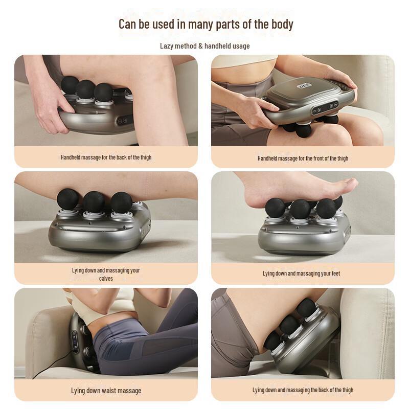 Premium Six-Head Wireless Massage Gun for Muscle Relaxation and High-Frequency Vibration