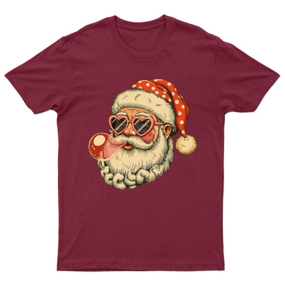 Cool Santa Claus Heart TShirt Unisex Gift Retro Seasonal Funny Xmas Unisexs a