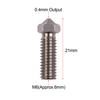 3pcs 3D Printer Extruder Stainless Steel Volcano Nozzle M6 Thread Printer Head 0.4mm Output for
