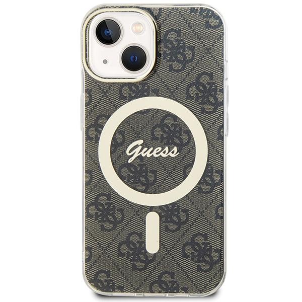 Guess GUHMP15SH4STW iPhone 15 / 14 / 13 6.1" braun/braun Hardcase IML 4G MagSafe