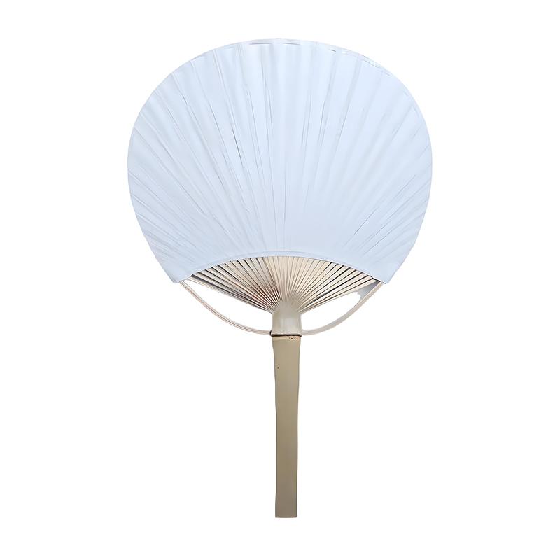 Pure White Bamboo Handle Blank Calligraphy Painting Blank Group Fan White Fan Summer