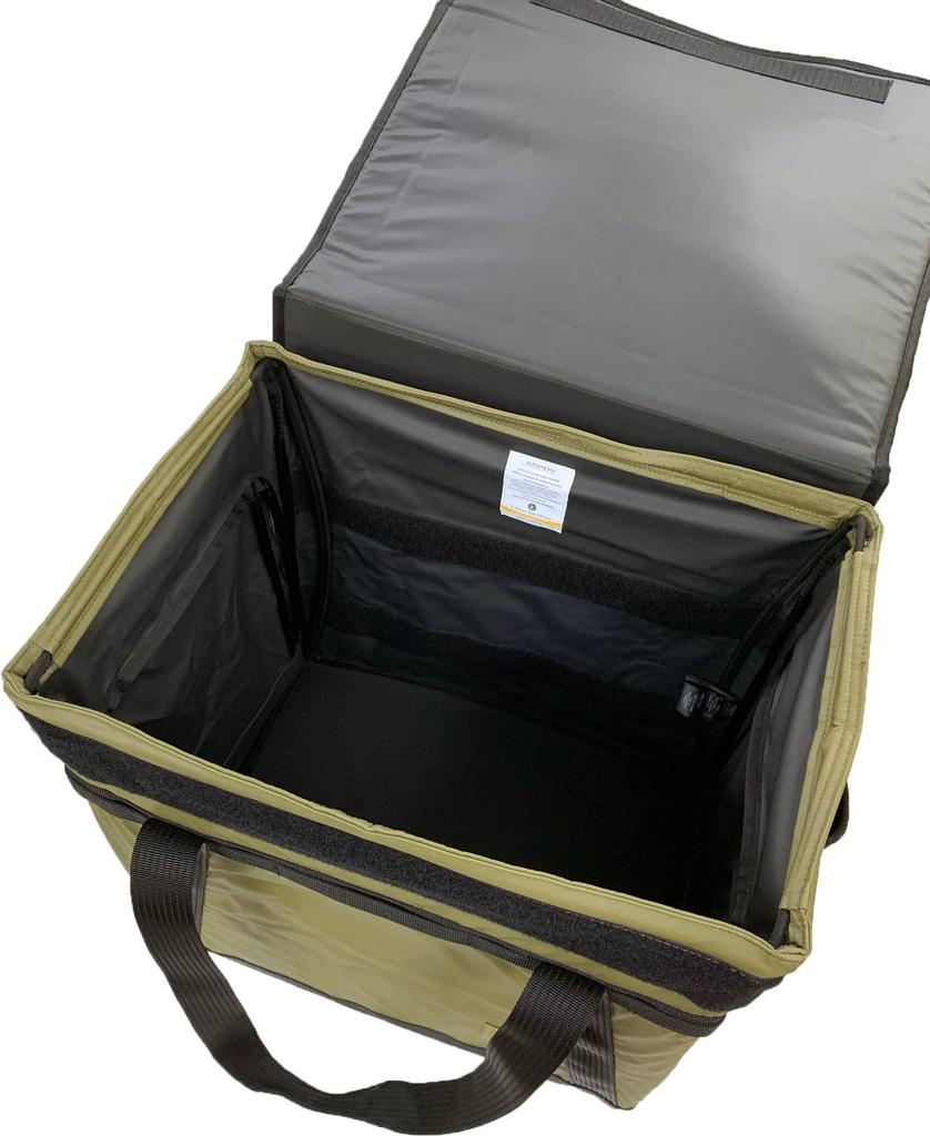 AS2OV Nylon Polycarbonate Folding Container Tote Khaki Bag,