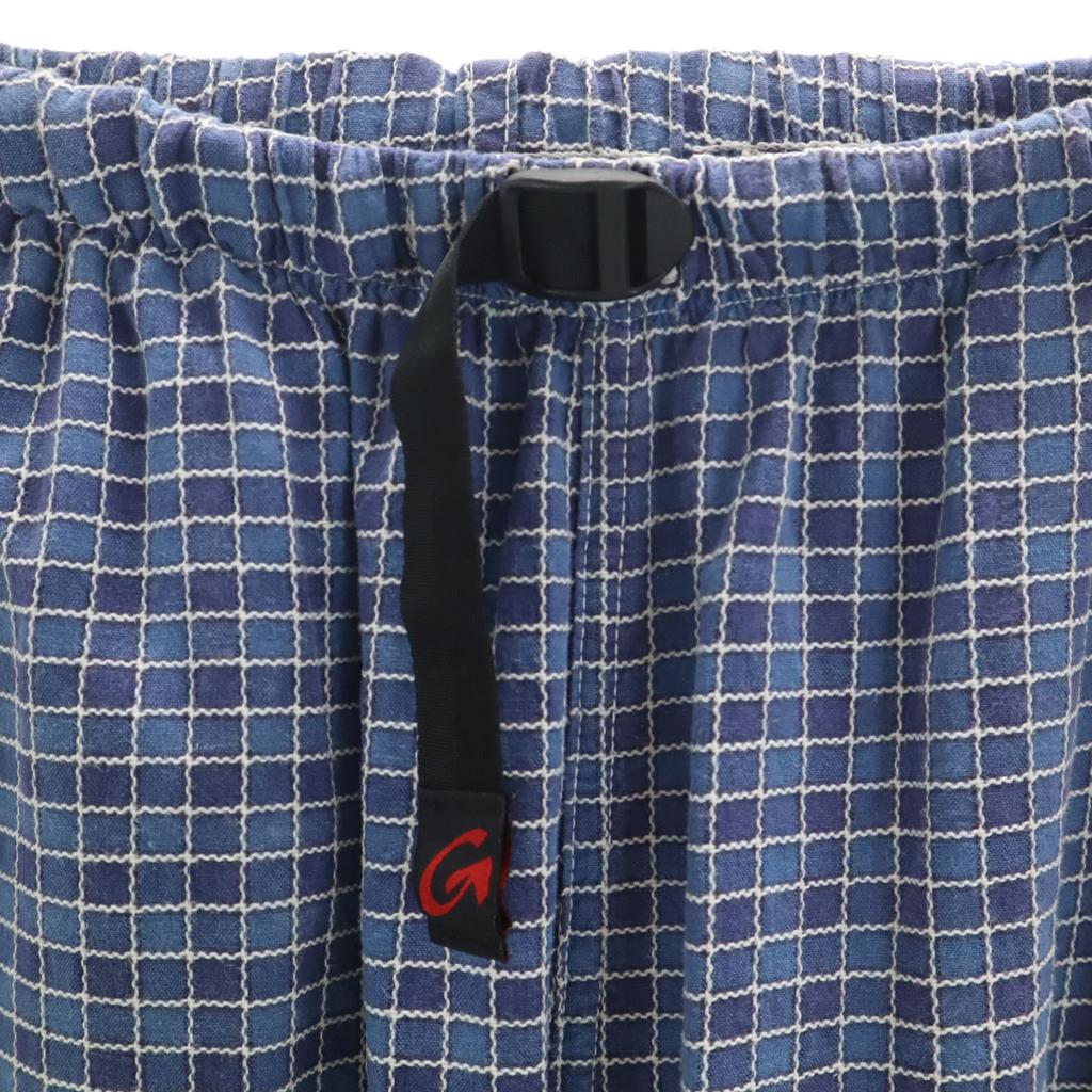 Gramicci Check Pattern Easy pants S Blue Outdoors Men's Used