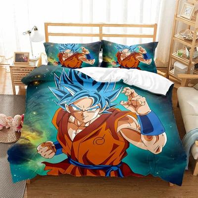 Cearşaf de pat cuvertură de pilota Dragon Ball Imprimare digitală 3D Accesorii de lenjerie de pat Set din două piese din trei piese Accesorii de uz casnic din patru piese