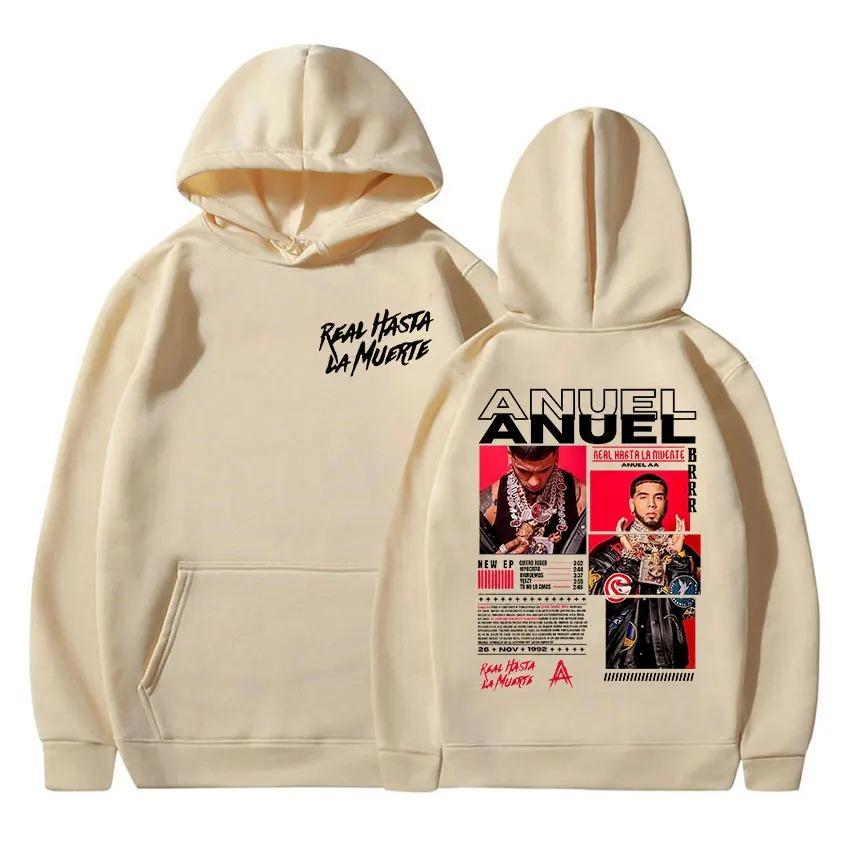 Anuel AA hot product New Model personality Clothes hoodies Oversized Unisex High-end Luxury hot product Streetwear Trendy Cotton Y2k Short Sleeves 