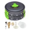 Outdoor Pot Tableware Kit Pot Pan Set Travel Cutlery Utensils Cookset Cooking Kit for Camping Backpacking Outdoor Cooking Picnic