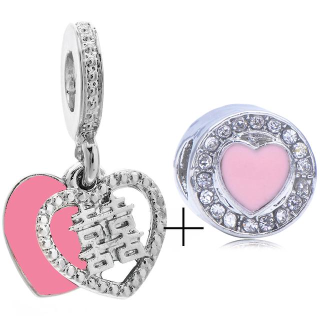 2pcs /Lot New Mom &Dad Charm Beads Fit European Style Brand Bracelets For Women Family Romantic Jewelry Gift Buy 1 Get 1 Free