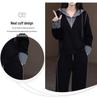 Chic Slimming Women's Hooded Sports Suit - Flaw-Concealing Two-Piece Set for Spring/Autumn