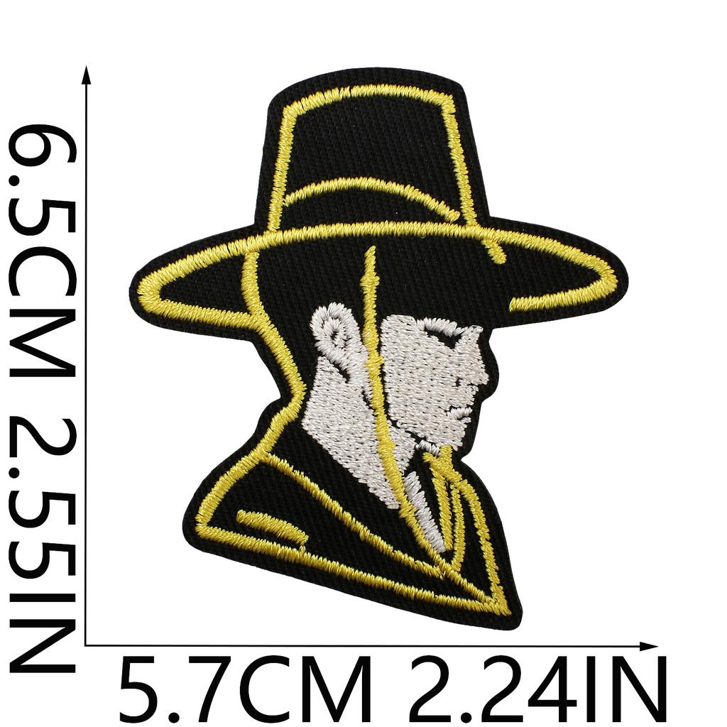 Cartoon Girl Embroidery Cloth Sticker Devil Computer Embroidery Label Colored Love Patch Sticker Blue And Black Crow Chapter Boy Ironing