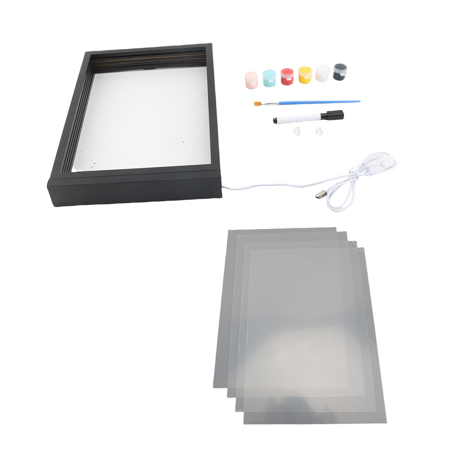 Family Handprint Kit with LED Light Family Keepsake Frame for Family Present Baby Shower