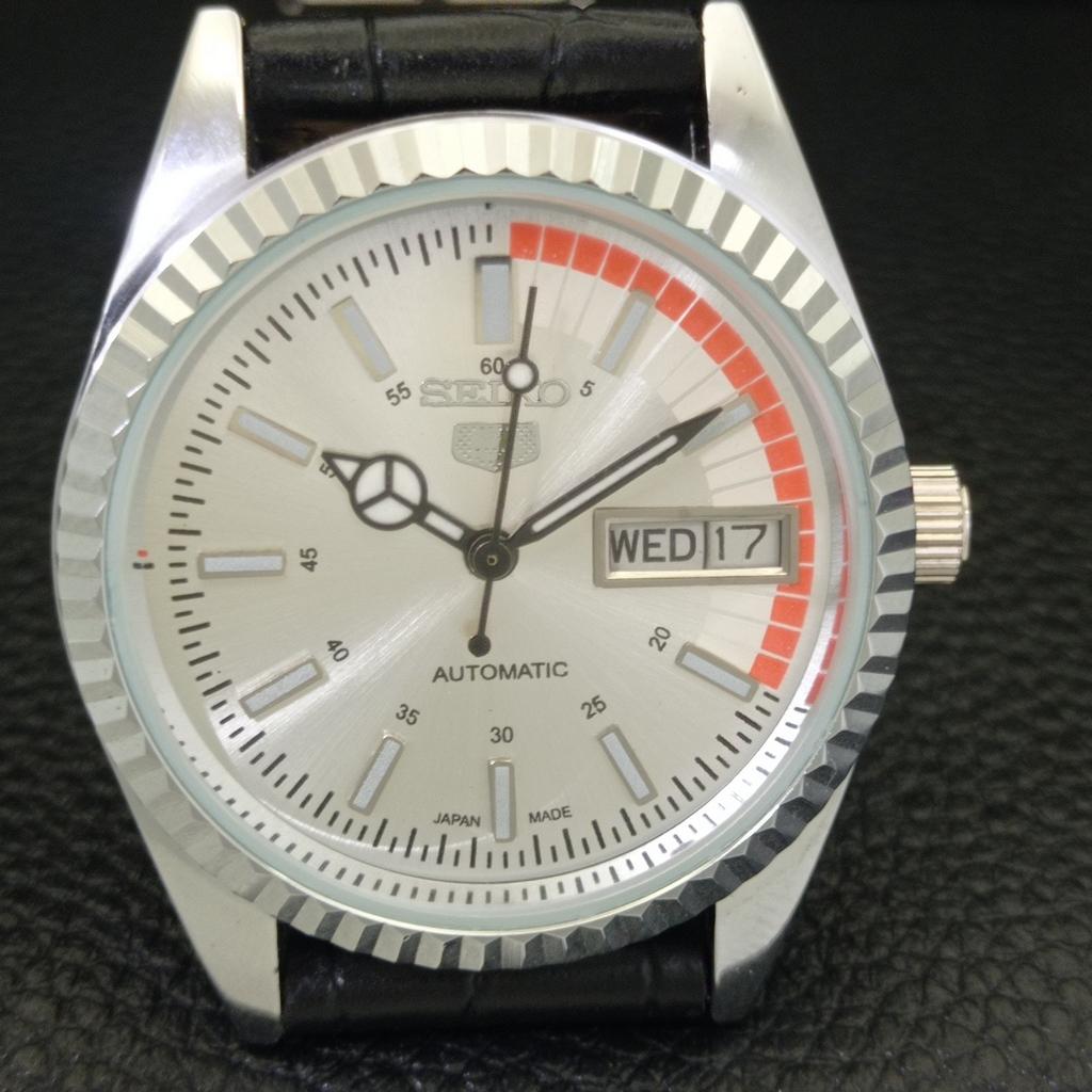 REFURBISHED SEIKO 5 AUTOMATIC 6309A VINTAGE JAPAN MENS SILVER WATCH a440691-9 Sk-a440691-1