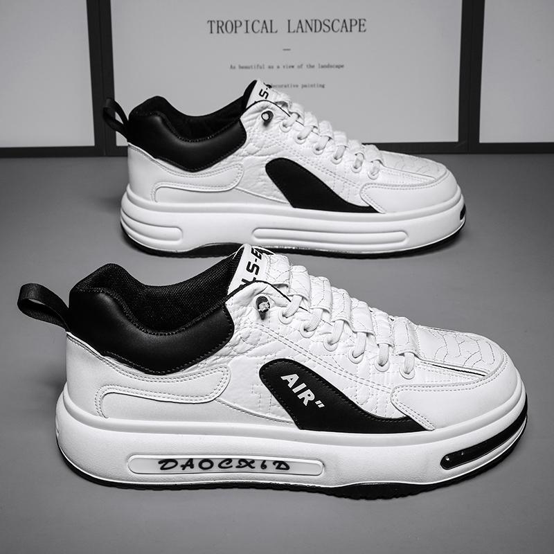 High Top Chunky Sneaker Men Winter Plush Warm Snow Boots Fashion Casual Leather/Down Upper Height Increased Flat Platform Shoes