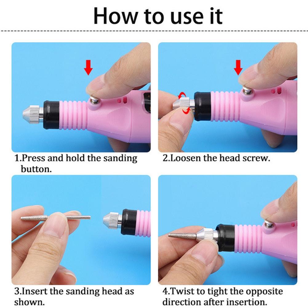 Compact and Lightweight Electric Grinder for Nail Art and DIY Projects