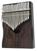 Einton-Kalimba (Daumenklavier) 21-Tasten Anfänger-Set, Palisander, OTKL-21/RW (Inklusive Etui, Tuch, Fingerlinge, Tastaturaufkleber, Einstellhammer, Japan
