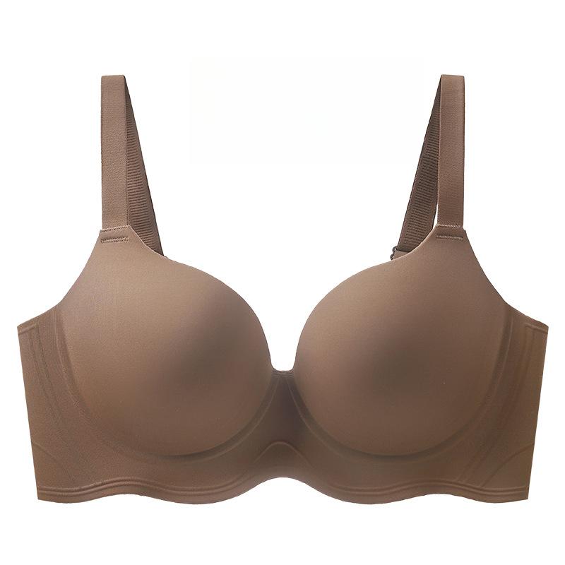 Underwear Women's Gathering Bra Seamless Bra Fixed Cup Bra Push Up Bra