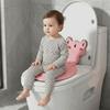 Adjustable Folding Potty Seat Suction Cup Fixation Toilet Seat Cushion Ring  Unisex