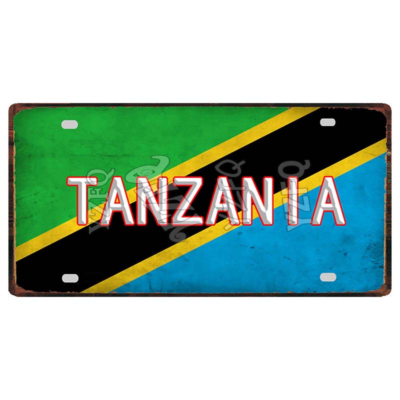 [YZFQ ]30X15CM Nationalflagge Marokko Norwegen Zypern Metallblechschild Stadt Reise Souvenir Wand Kneipe Geschäft Heimhandwerk Dekor DC-1345B