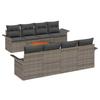 Garden Sofa Set with Storage 9 Pcs Grey Poly Rattan