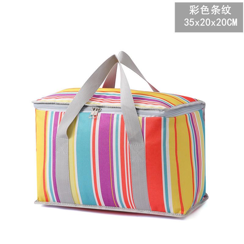 

Изолированная сумка большая дорожная для улицы пикника утолщенная алюминиевая фольга бенто складная Colorful