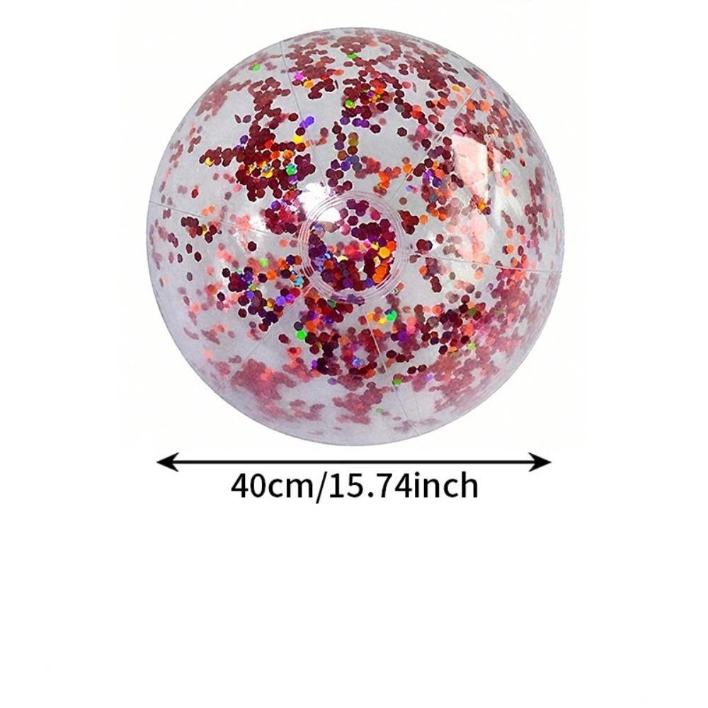 Pailletten Glitzer Strandball 40cm Wasserspielball Lustiger aufblasbarer Strandball Poolparty