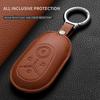Auto Genuine Leather Key Fob Cover Case Mount Fit For Geely Geome Galaxy Light Star Wishes Exploration Youth Version Key Ring Auto Accessories