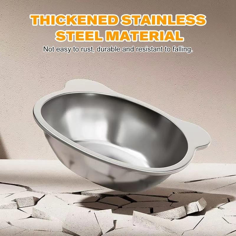 Elevated Dog Bowls Proof Deck Raised Stand with Stainless Steel Dog Food and Water Bowls Licking Plate for Cast Small Large Dogs