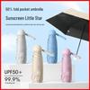 Compact 5-Fold Dual-Use Umbrella: UV Protection & Water Resistant Mini with Black Lining