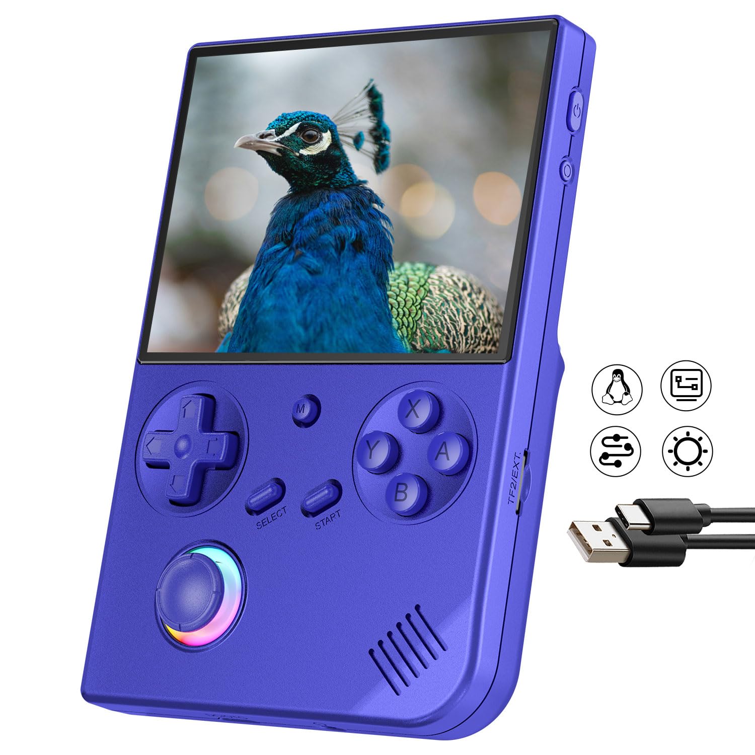 

Портативна ігрова консоль Anbernic RG40XXV Linux IPS Full Online HD 16 мільйонів кольорів RGB підсвічування Біла консоль, Система, 4-дюймовий екран, WiFi, Грати, Bluetooth, Функція,