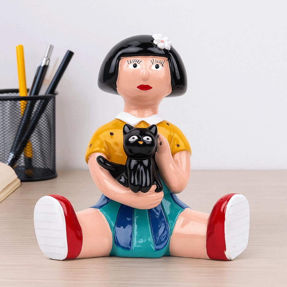 Handmade Funny Character Statue Rural Characters Funny Dolls Ornament  Farmhouse Bookshelf