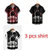 Summer Fashion Anime Cartoon Demon Monster Printing Shirt Hawaiian Beach Vacation Clothing Men's Street Style Shirt Daily Men's and Women's Shirt
