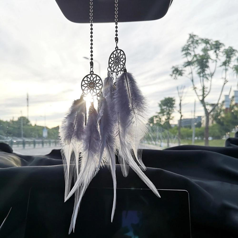 Car Ornament Handmade Decoration Home Dreamcatcher Wind Chimes Feather Car Pendant Dream Catcher