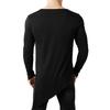 Herren T-Shirt Langarm Einfarbige Unregelmäßiger Saum Pullover Streetwear Warm Seitenschlitz Langer Stil Herren Frühlingstop Männliche Kleidung