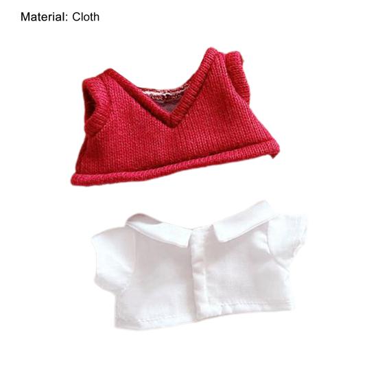 1 sett lette dukkeklær Miljøvennlig flott vevd ren vest