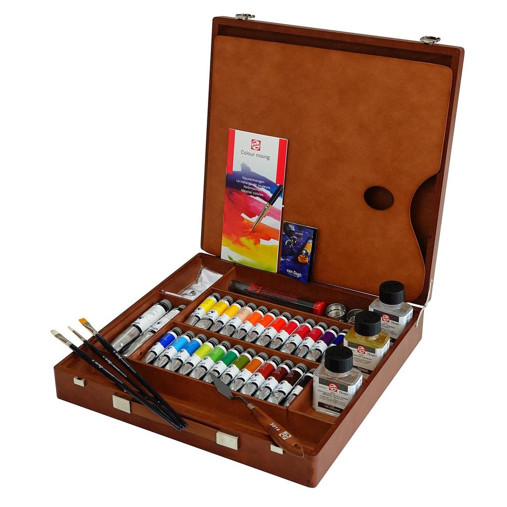 Talens Van Gogh Oil Wooden Box Expert 20ml Paints, 26-Color Set, Box, T0284-3426, (No. 6)