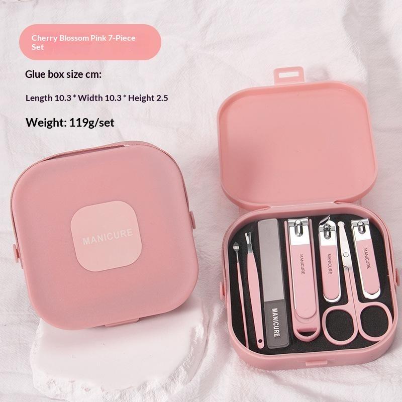 Anti Splash Nail Clipper Manicure Pedicure Set 5/6/7/8 Pcs Portable Durable Nail Scissors for Personal Nail Grooming
