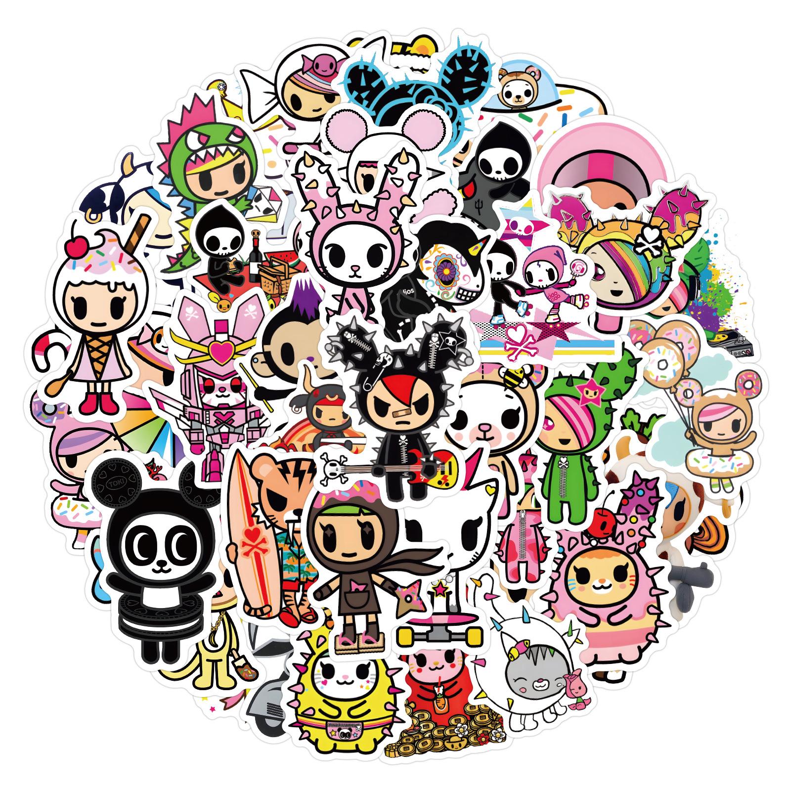 50 Мультяшных Наклеек Серии Tokidoki Dimension Fantasy Украшают Блокнот Чемодан Наклейки