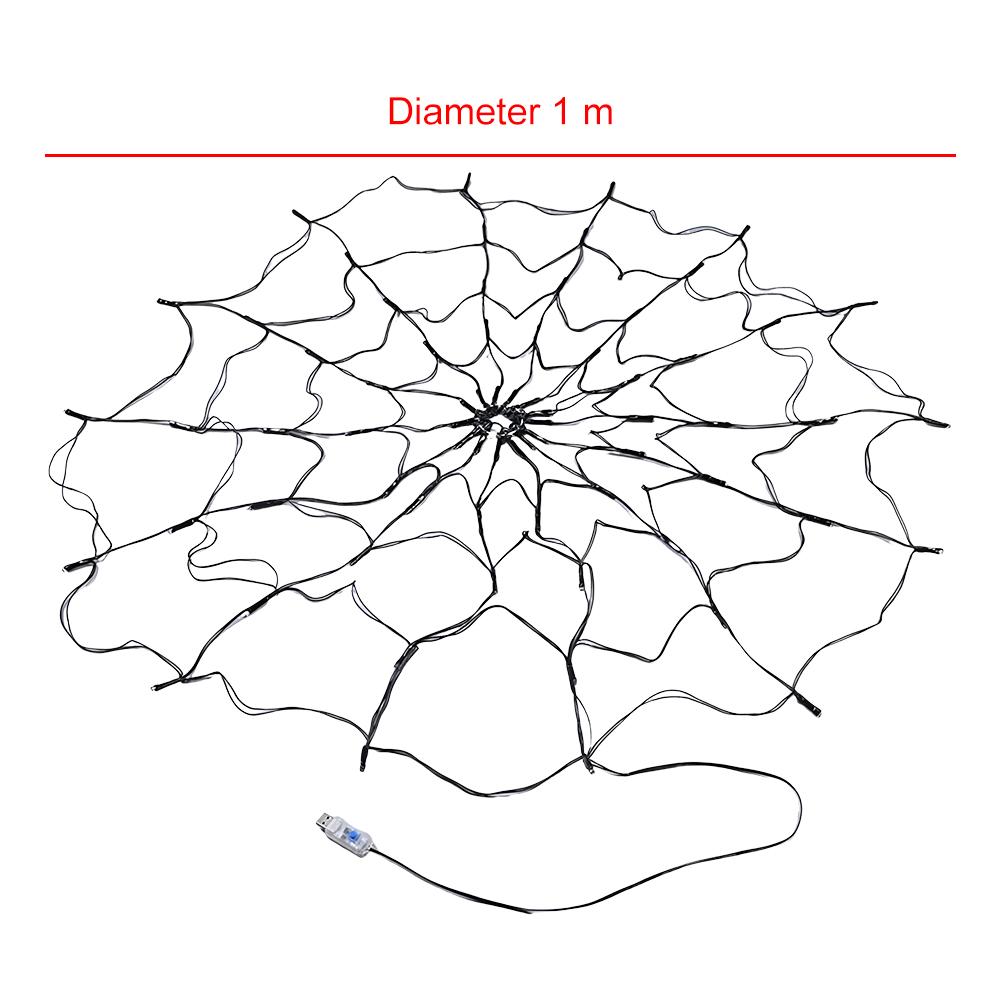 Light Up Giant Spiderweb 70 LED with Plush Spider Stretch Cobweb Lighted Decor Giant Lighting Halloween Spider for Yard Outside