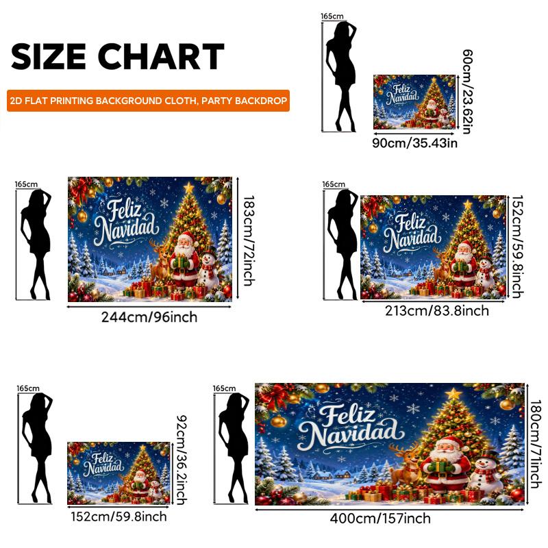 1Pcs Merry Christmas Scene Pattern Decoration Background Winter Backdrop For Photo Studio Photo Booth Party