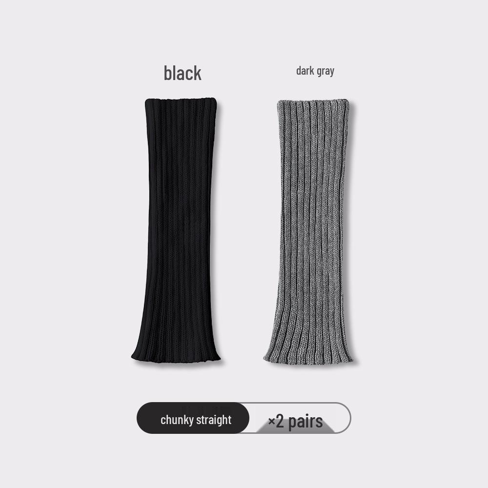 Trendy Y2K Knit Leg Warmers: Women's College Style Calf Socks, Cozy Scrunch Socks, and Warm Sleeves for Autumn/Winter