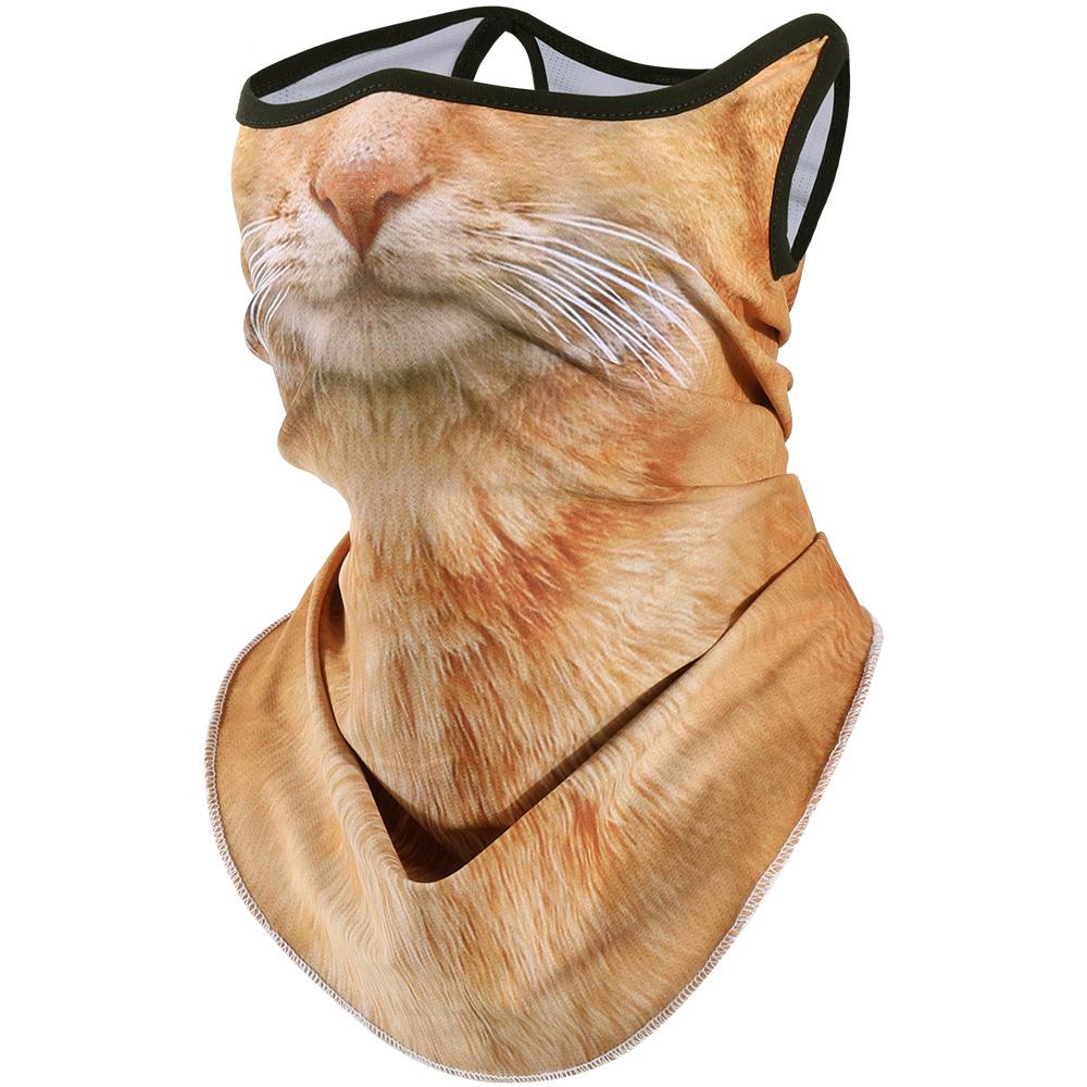 3D Animals Magic Scarf Bandana Breathable Neck Warmer Gaiter Hanging Ear Outdoor Sports Triangle Face Mask Neckerchief Summer