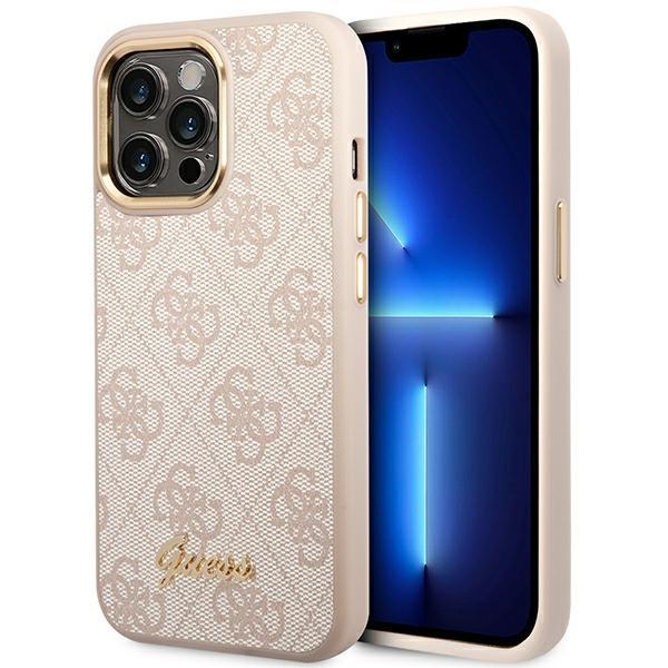 Guess Guhcp14Lhg4Shp Iphone 14 Pro6,1 Różowy/Pink Hard Case 4G Vintage Gold Logo