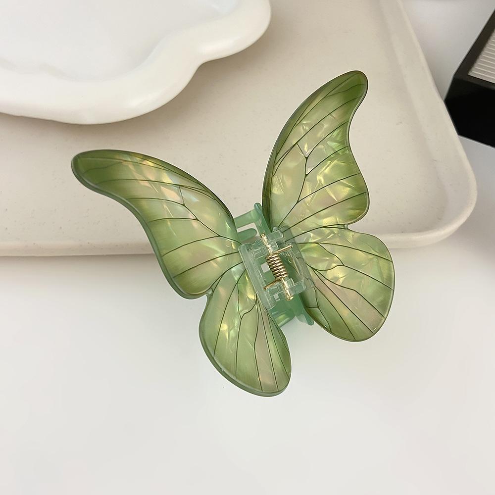Butterfly Hairpin Female Sweet Wind Temperament Half Tie Hair Grab Clip Disc Hair Back Head Grab Clip