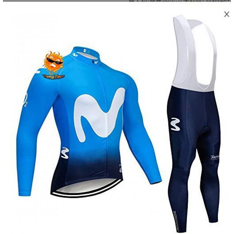 Fleece Cycling Jersey Set Long Sleeve Mens Breathable Quick-Dry Bike Riding Apparel Fall