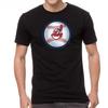 Cleveland Indians Logo Noir T-shirt 100% Coton Hauts pour Hommes -594-