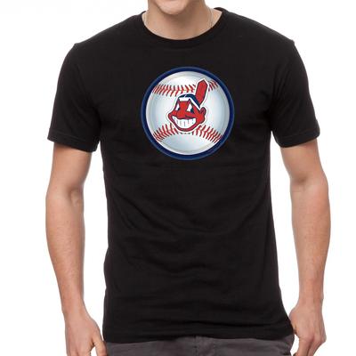 Cleveland Indians Logo Nero 100% Cotone T-shirt Uomo Top -594-