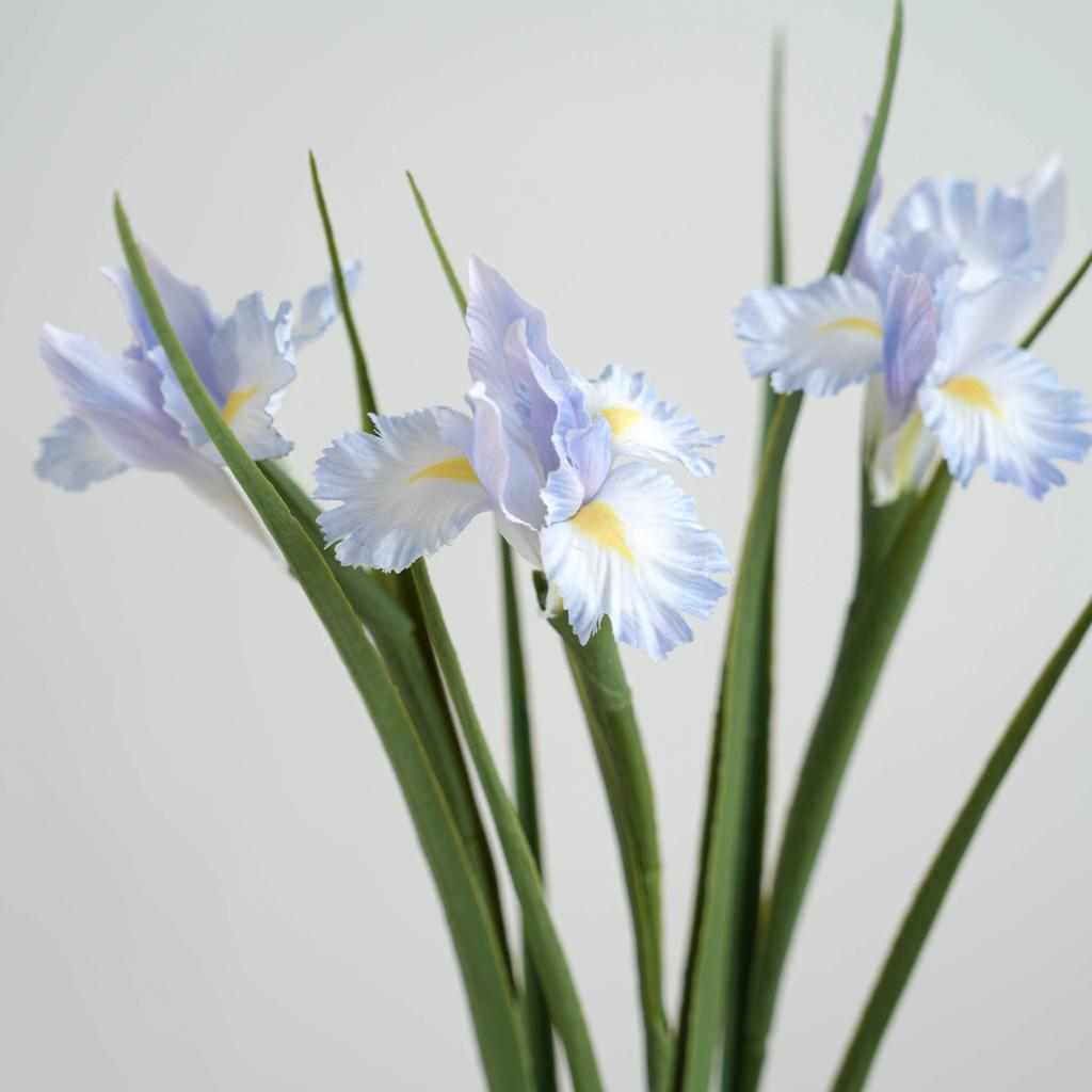 Artificial Iris Flower Fabric Flower Arrangement Lifelike Faux Floral for Home Wedding Party Decoration